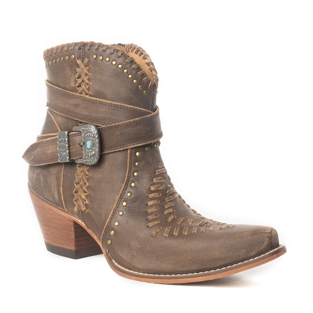 MYRA Haleys High Peak Botki Western Boho Dusty Tan
