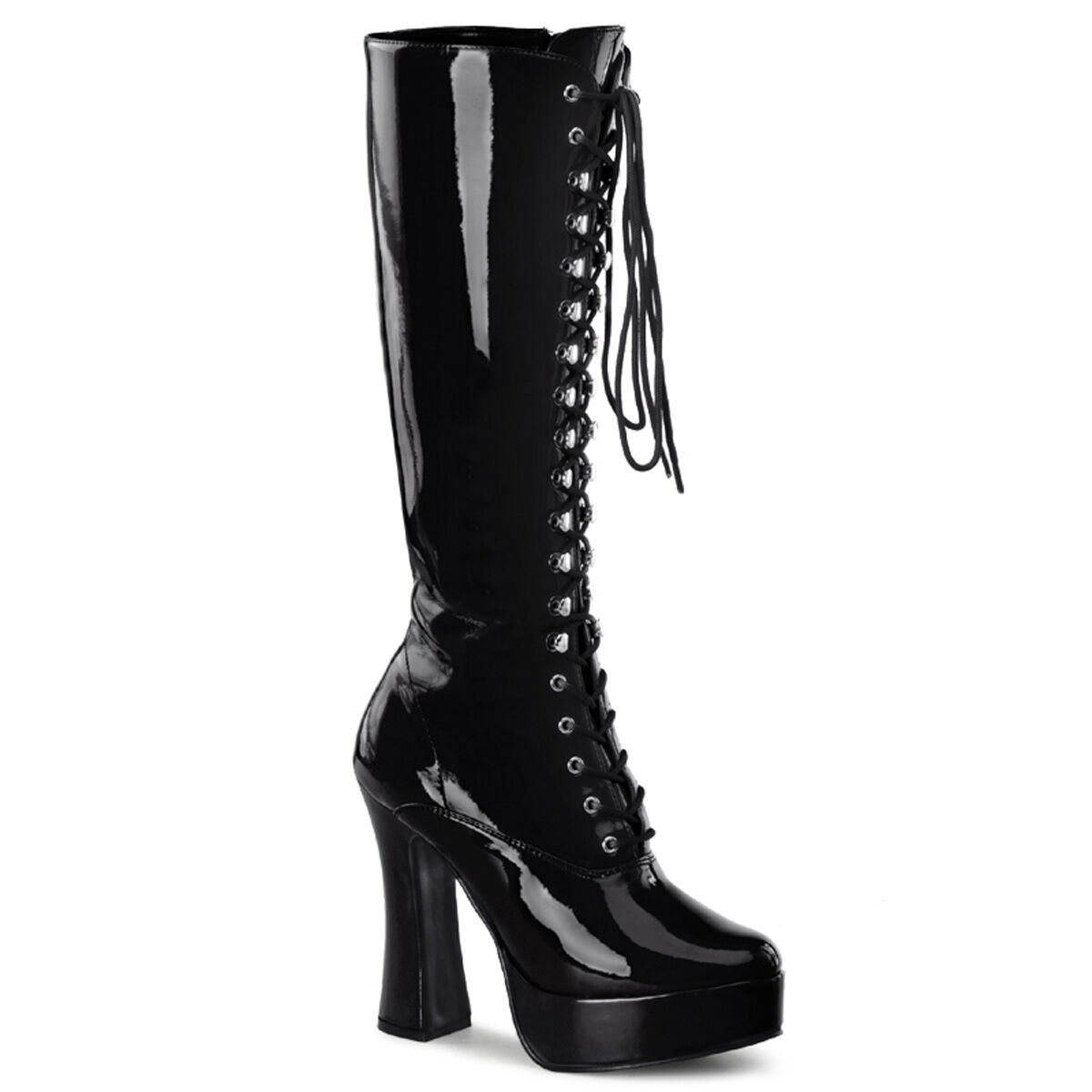 Pleaser ELECTRA-2020 Damen Stiefel Schwarz Lack EU 45