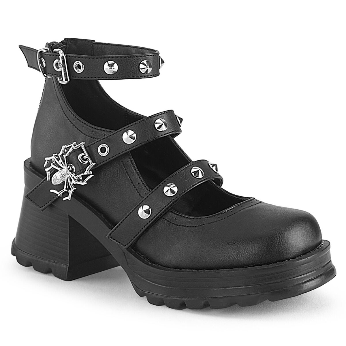 DemoniaCult BRATTY-30 Damen Stiefel Schwarz