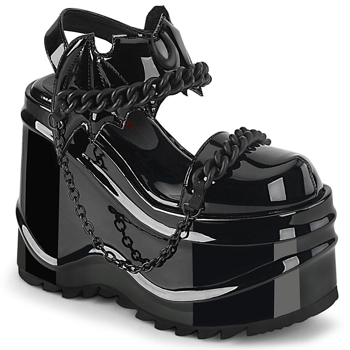 DemoniaCult WAVE-20 Damen Sandale Schwarz Lack EU 36