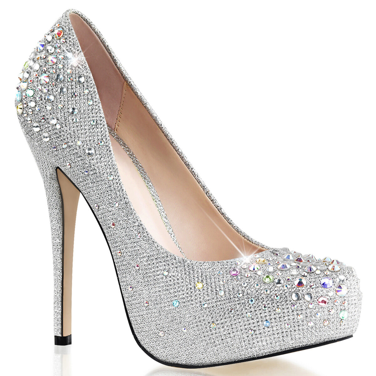 Fabulicious DESTINY-06R Damen Pumps Silber  EU 40