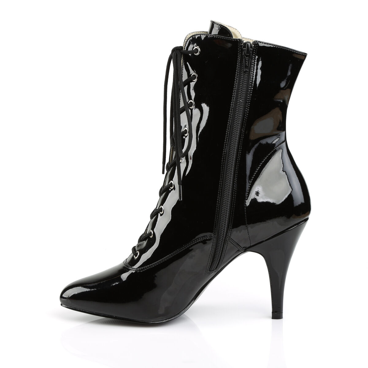 Pleaser Pink Label DREAM-1020 Damen Stiefelette Schwarz Lack EU 42