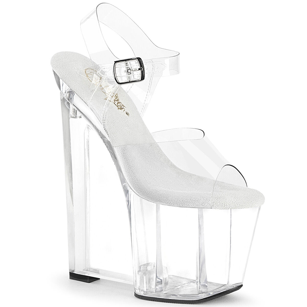 Pleaser AMAZE-808 Plateau Sandalen Transparent EU 36