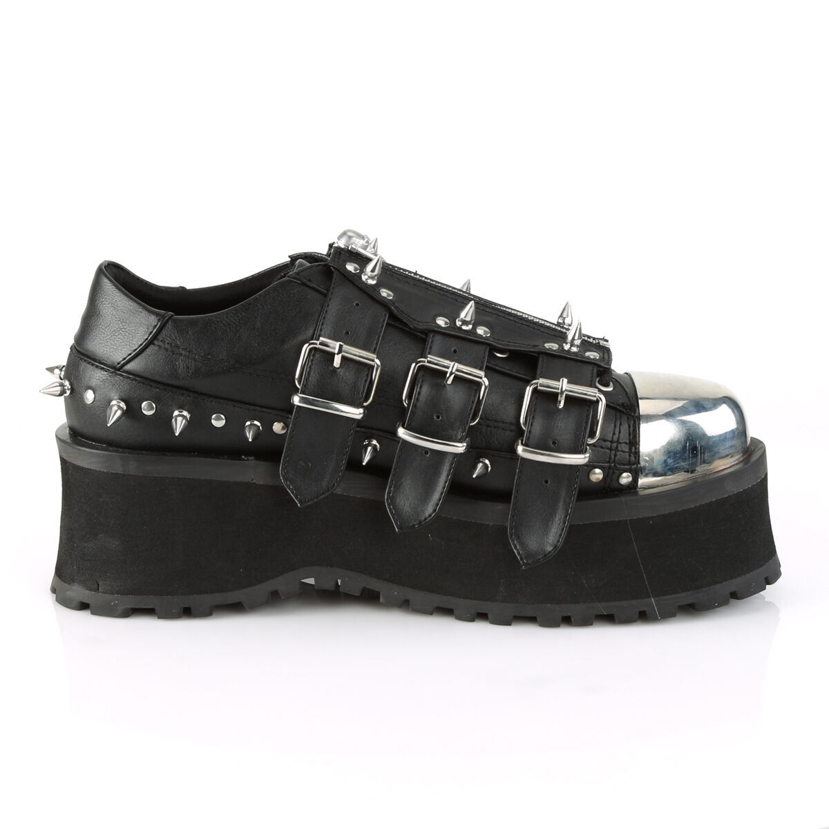 DemoniaCult GRAVEDIGGER-03 Unisex Halbschuh Schwarz  EU 43