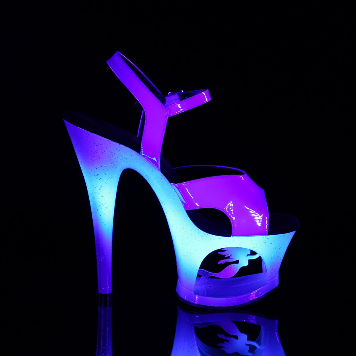 Pleaser MOON-711MER Damen Sandale Blau  EU 35