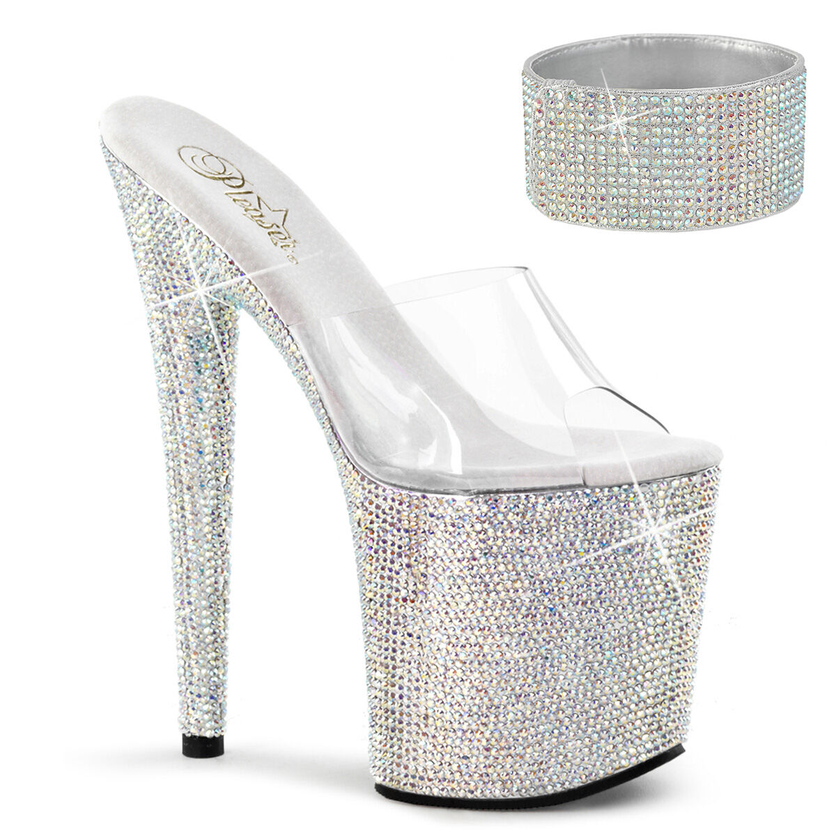 Pleaser BEJEWELED-812RS Damen Slipper