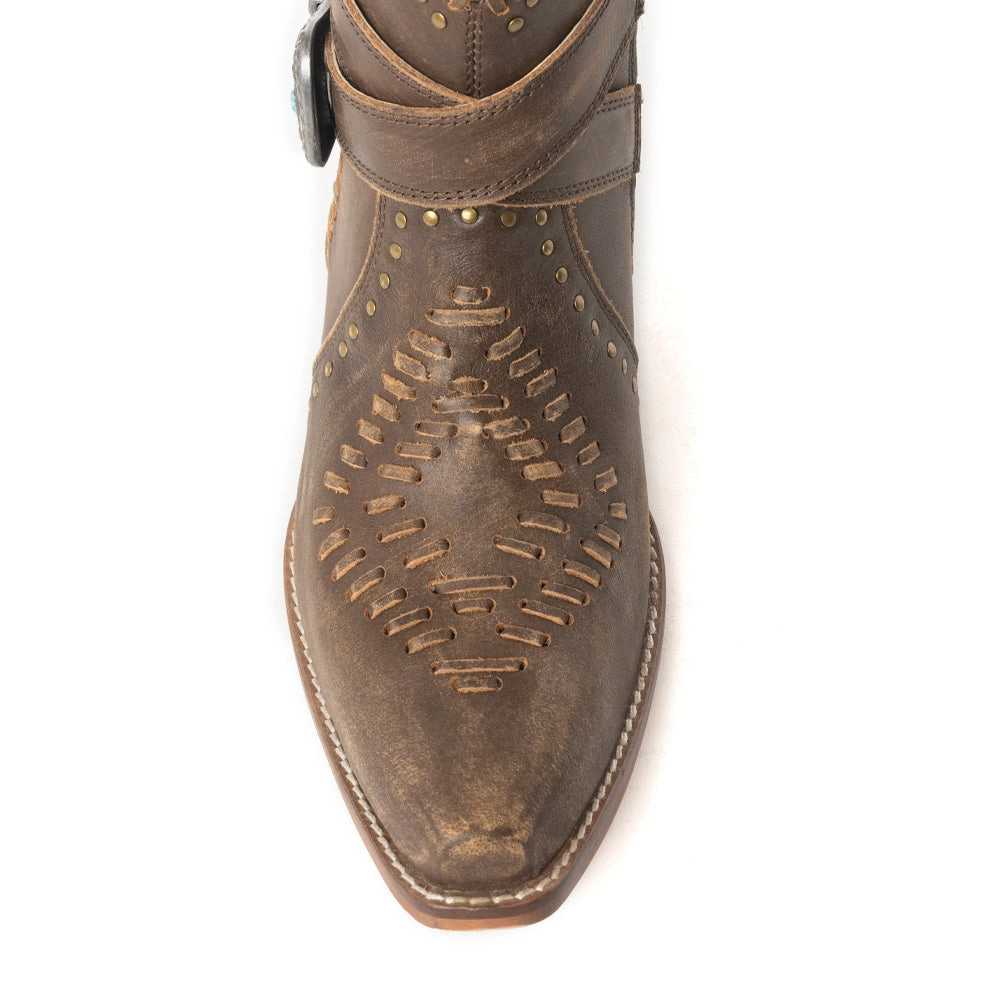 MYRA Haleys High Peak Botki Western Boho Dusty Tan