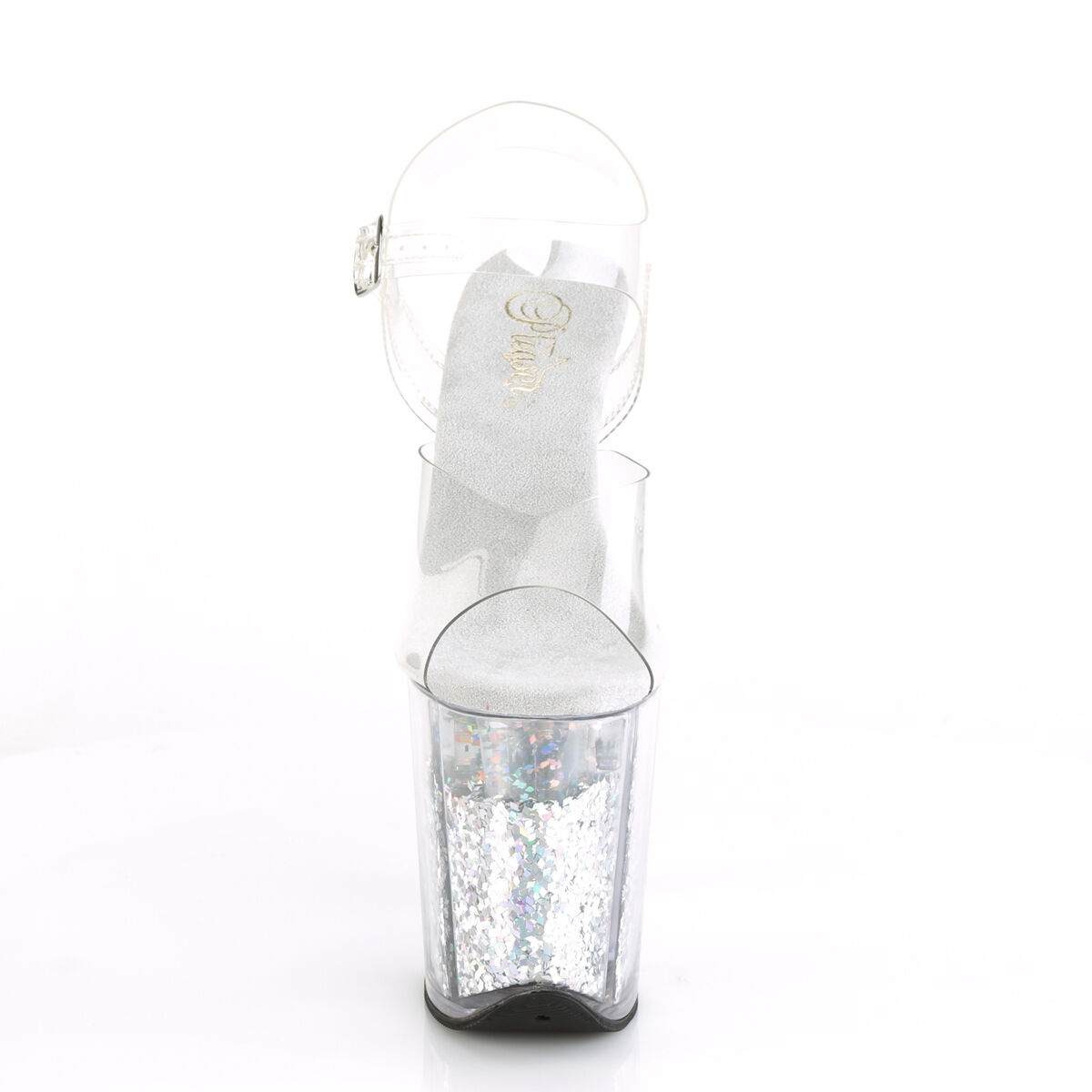 Pleaser FLAMINGO-808GF Damen Sandale Transparent  EU 35