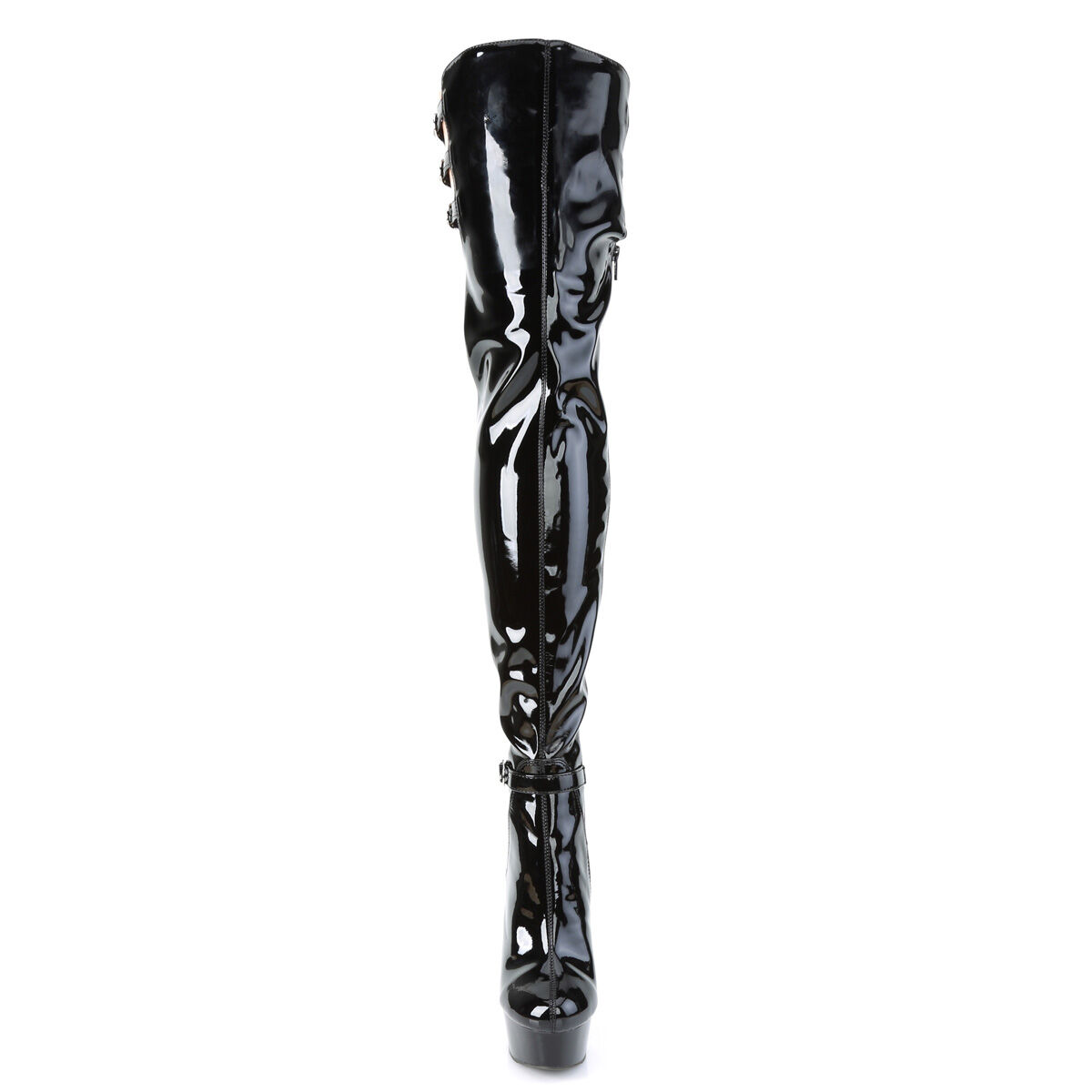 Pleaser DELIGHT-3055 Damen Stiefel Schwarz  EU 35