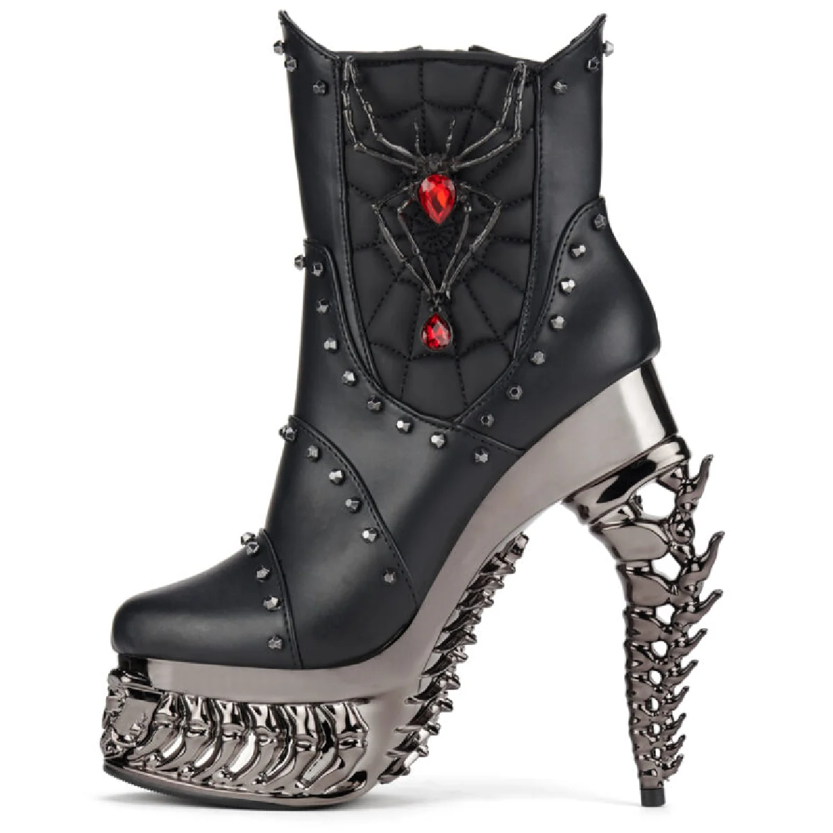 ALCHEMIE & HADES Black Widow Gotic Plateau Stiefelette Rot 43