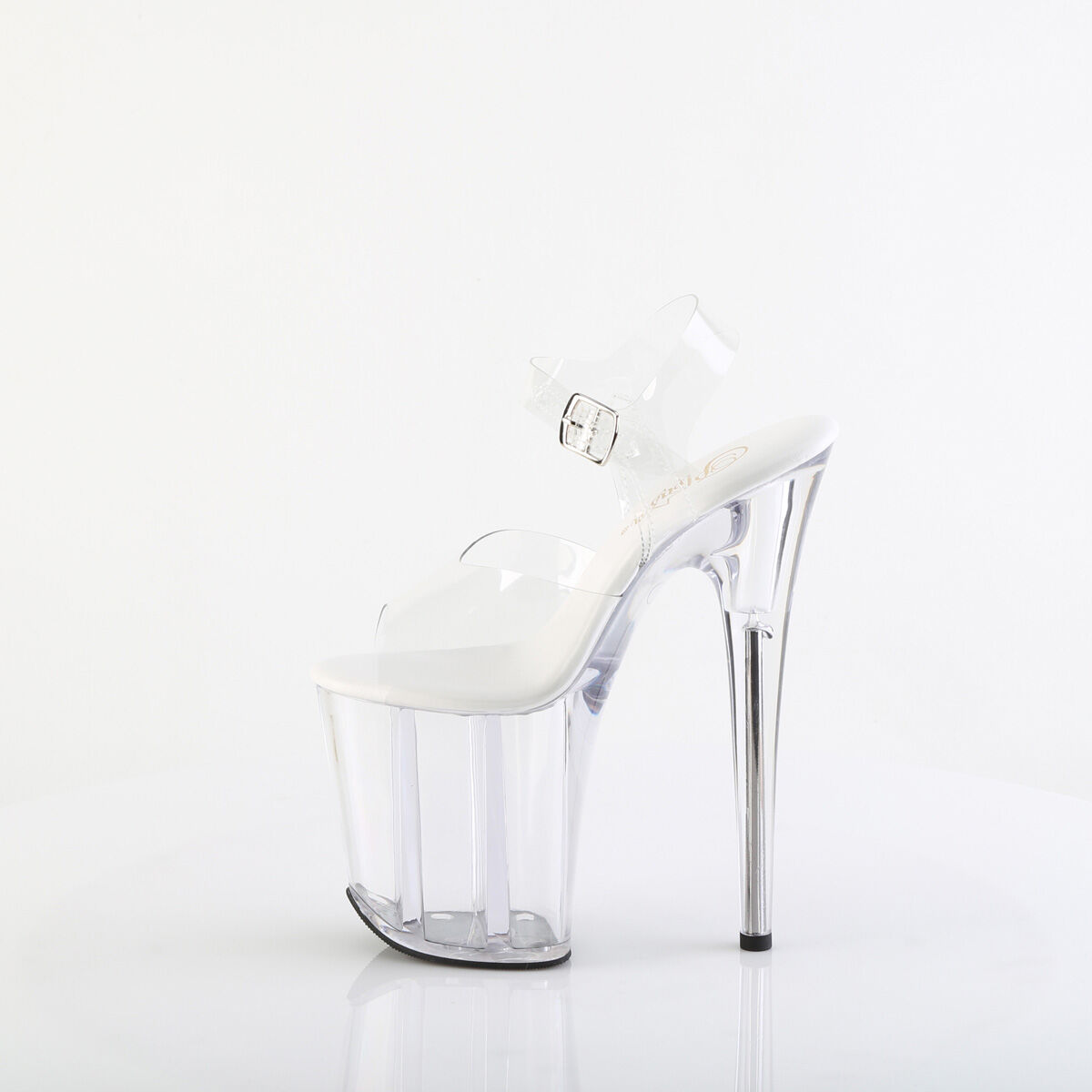 Pleaser FLAMINGO-808VL Damen Sandale Transparent  EU 35