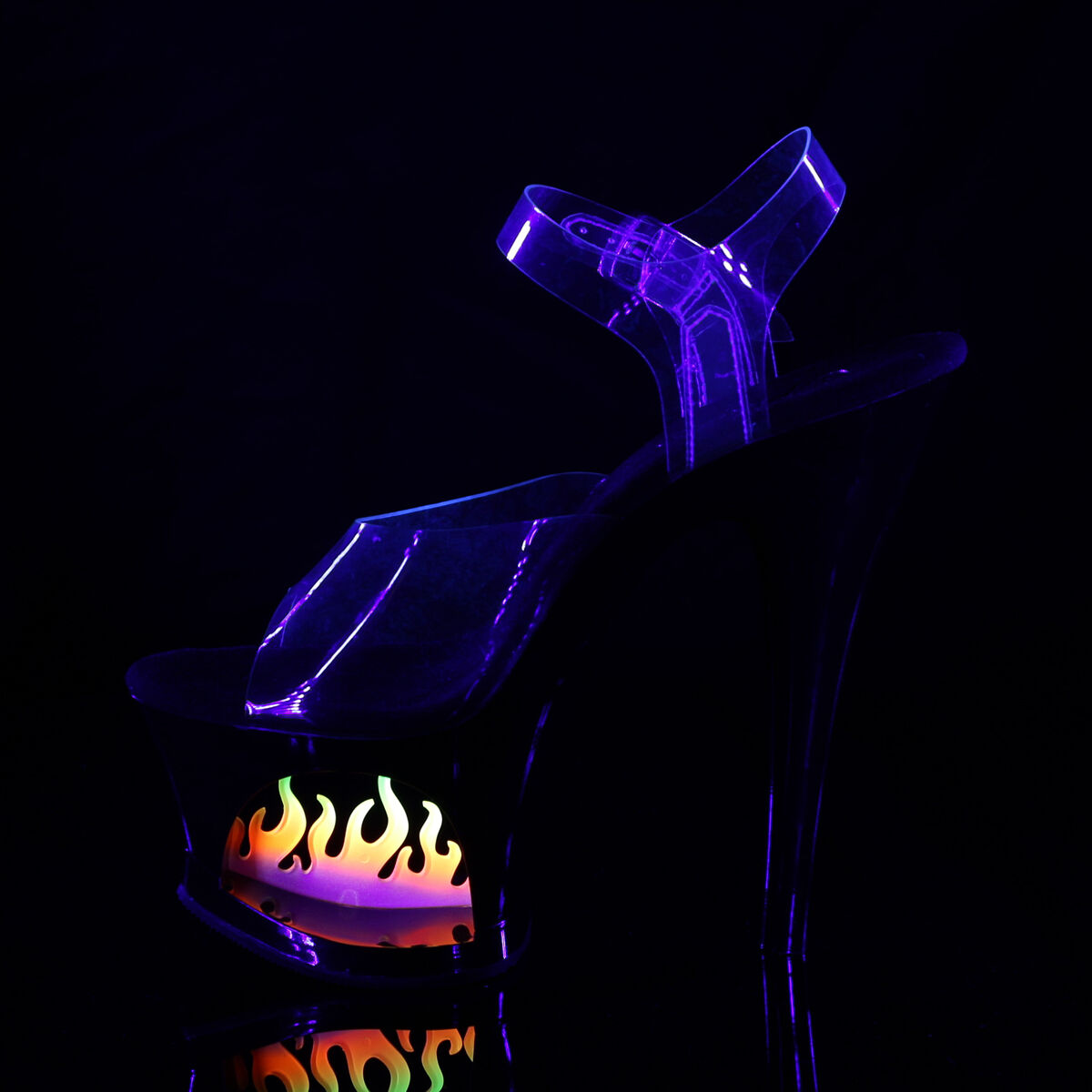 Pleaser MOON-708FLM Damen Sandale Transparent  EU 36