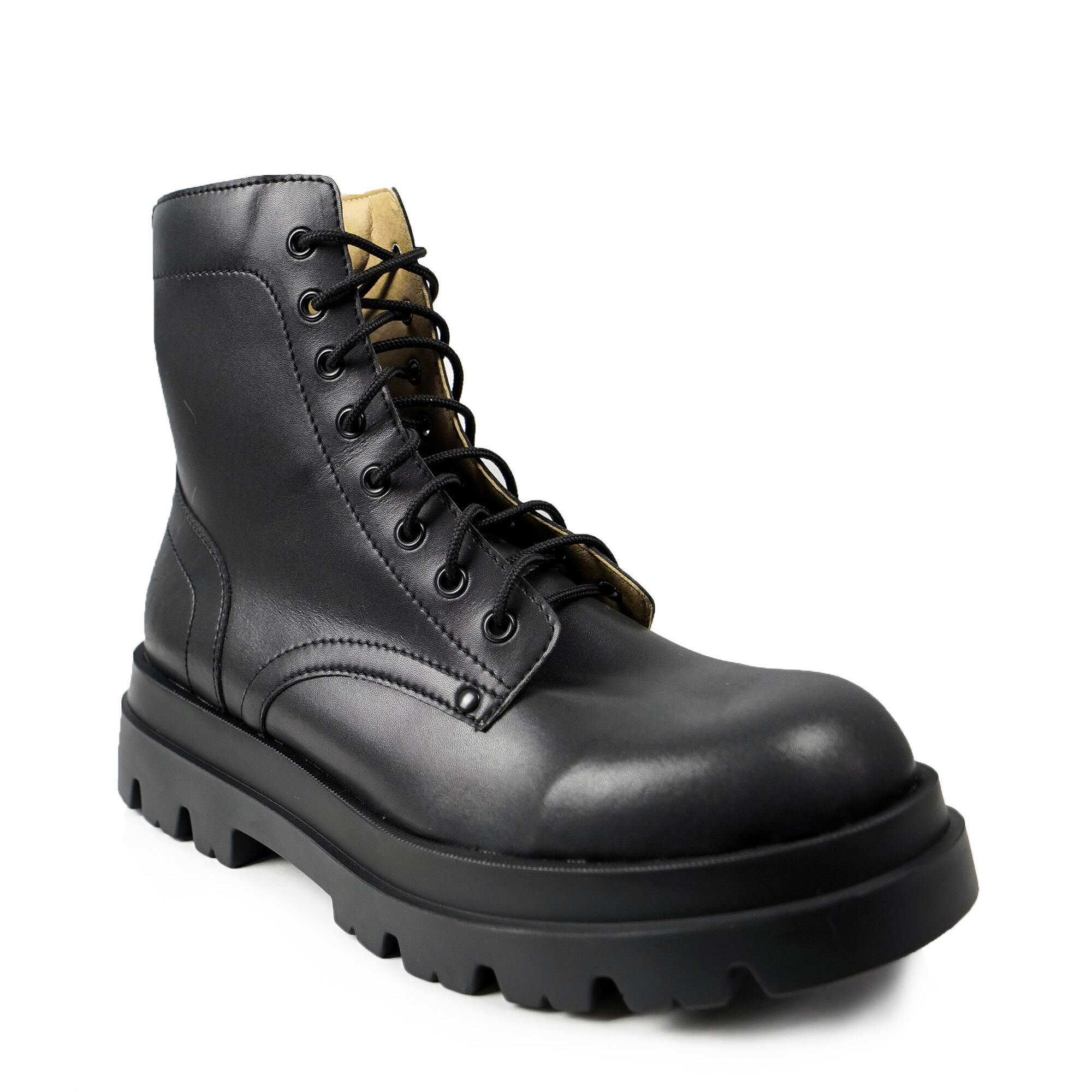ALTERCORE HEW VEGAN – Plateau-Schuhe in Schwarz, stiefel, schuh, leder, combat-stiefel, gummisohle