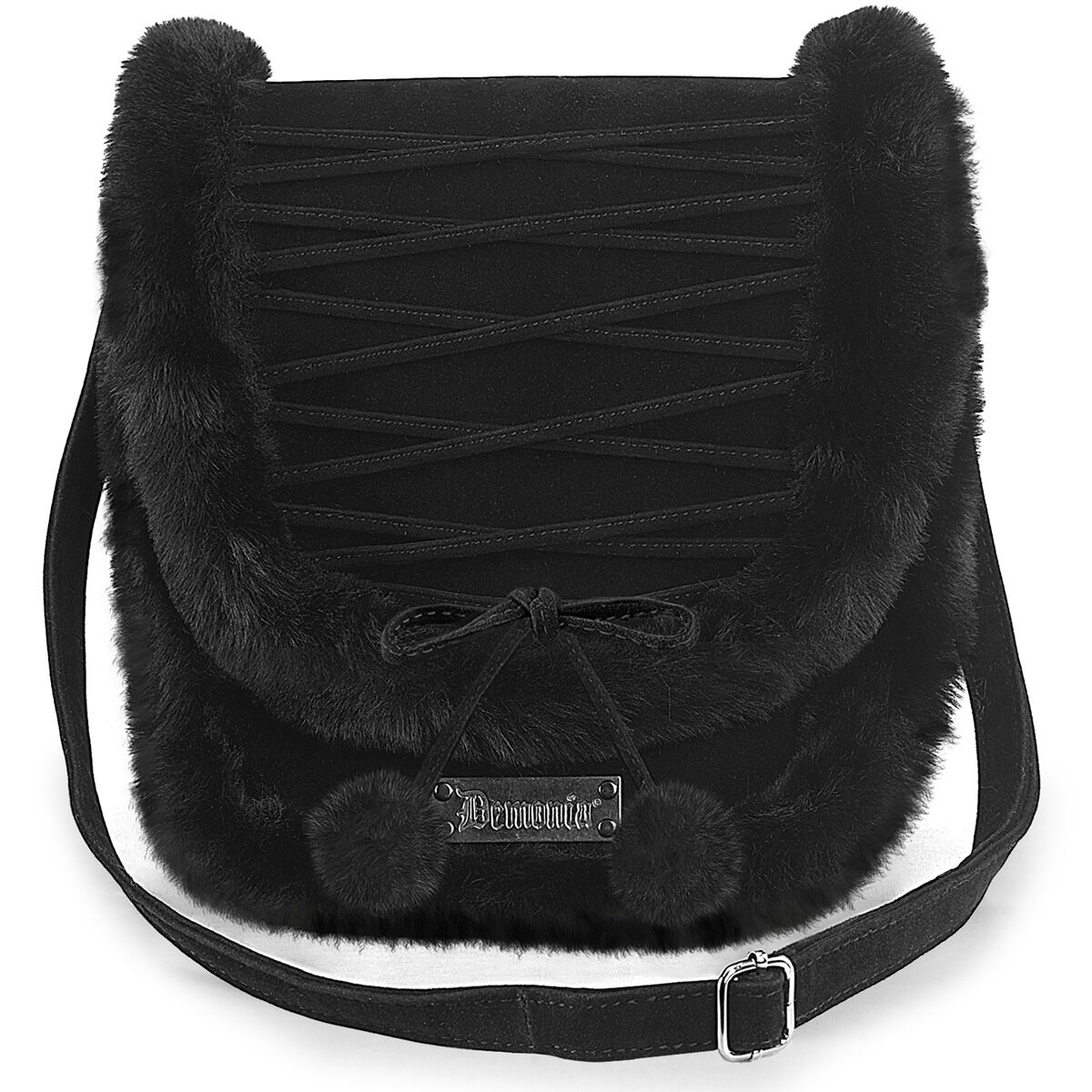 DemoniaCult HB-663 Crossbody Schultergurt Tasche Schwarz
