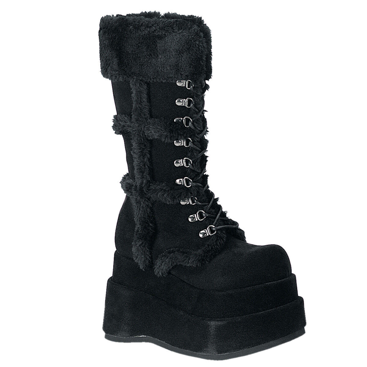DemoniaCult BEAR-202 Damen Stiefel Schwarz  EU 40
