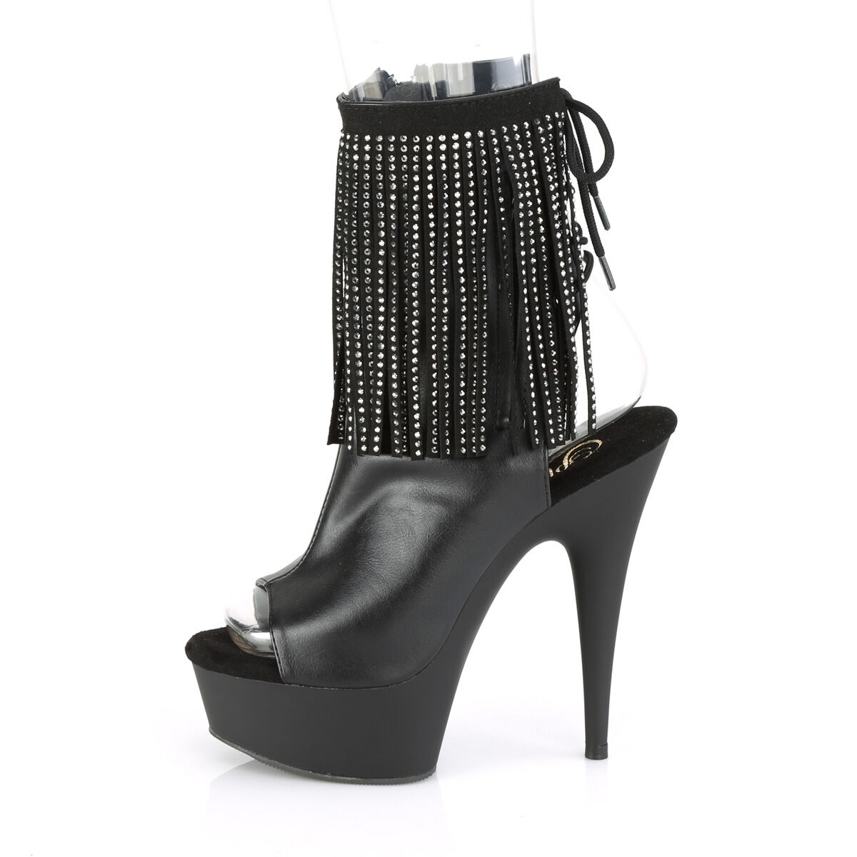 Pleaser DELIGHT-1018RSF Damen Stiefelette Schwarz  EU 43