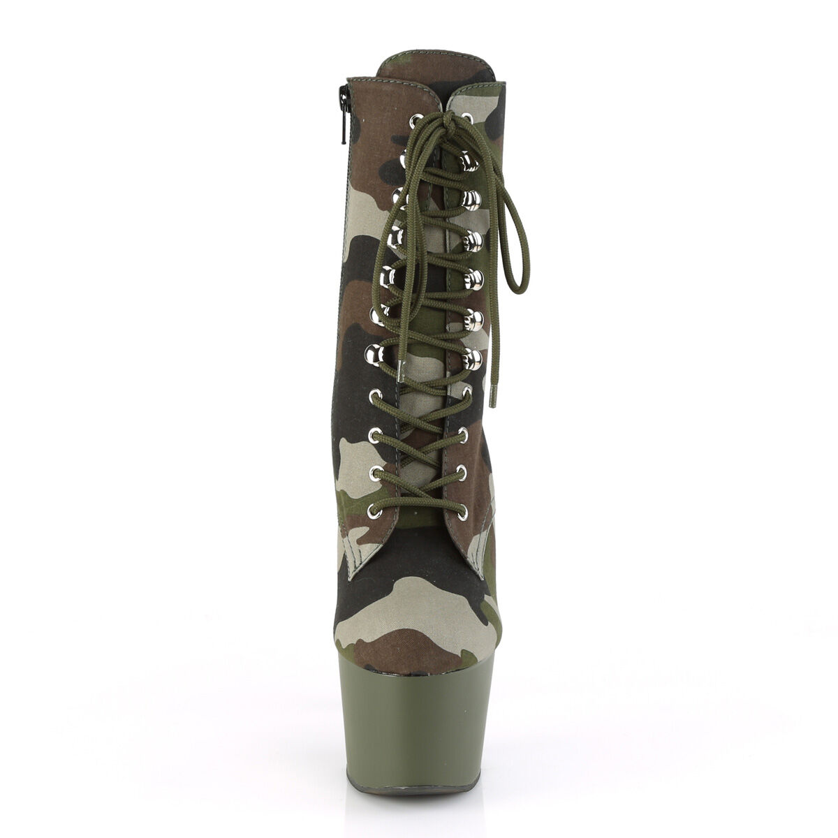 Pleaser ADORE-1020CAMO Damen Stiefelette Grün Camouflage EU 40