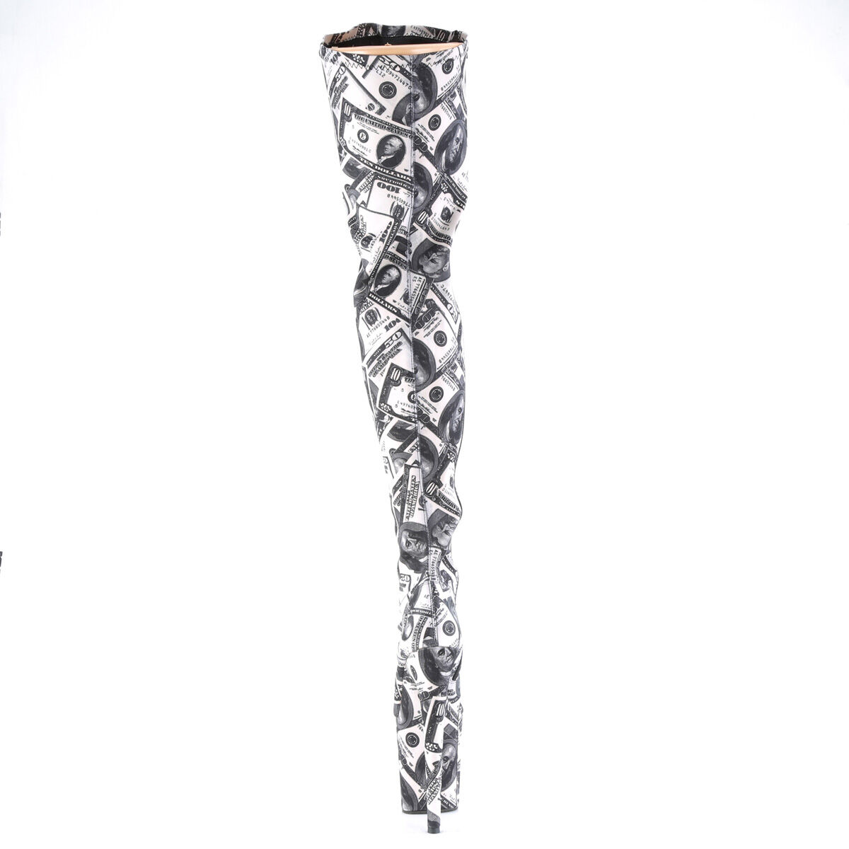 Pleaser FLAMINGO-3000DP Damen Stiefel Weiß Schwarz EU 36