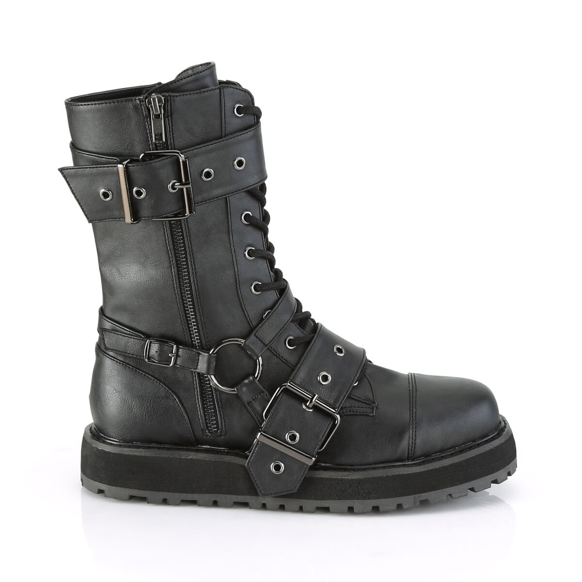 DemoniaCult VALOR-220 Unisex Stiefel Schwarz  EU 38