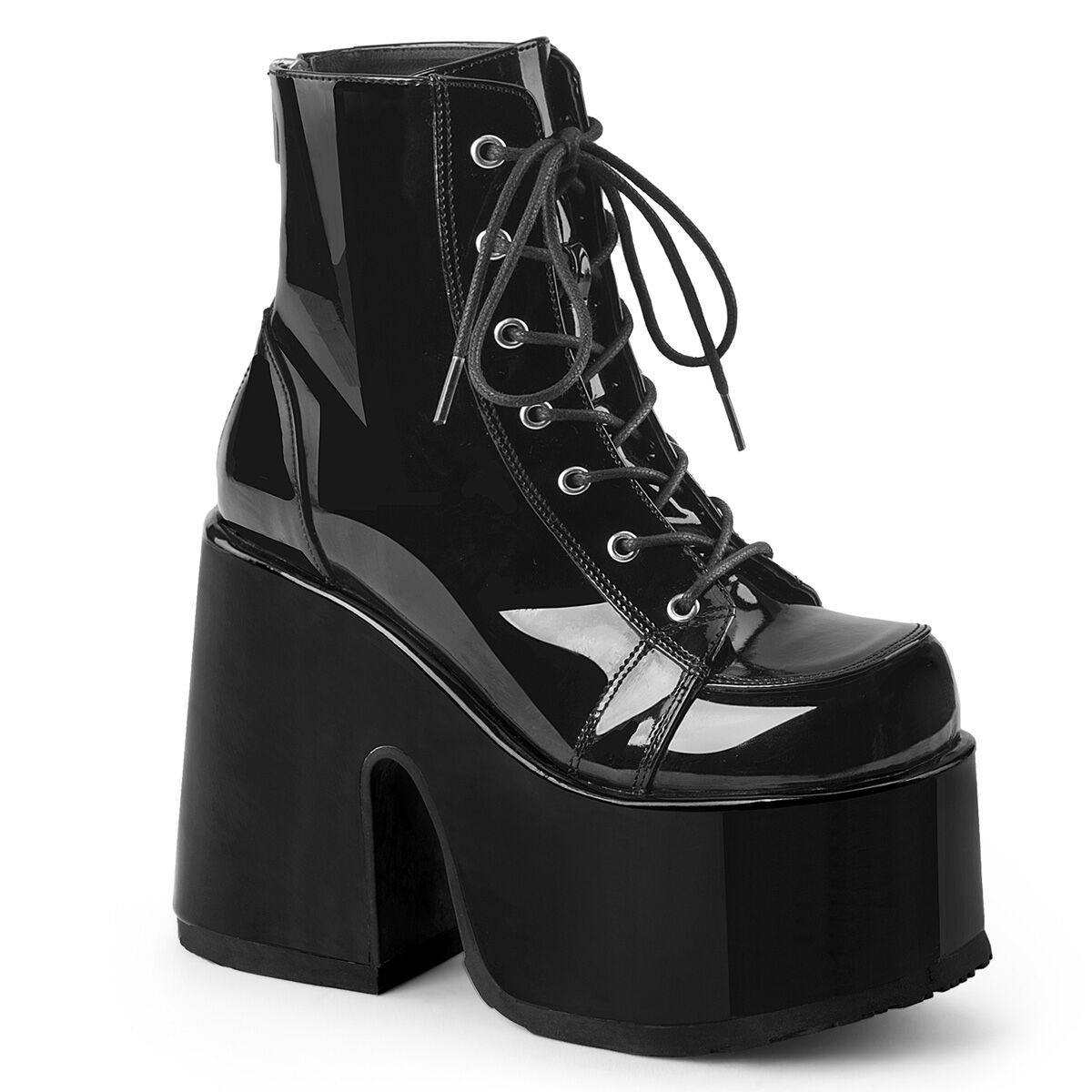 DemoniaCult CAMEL-203 Bottine femme noire vernie EU 36