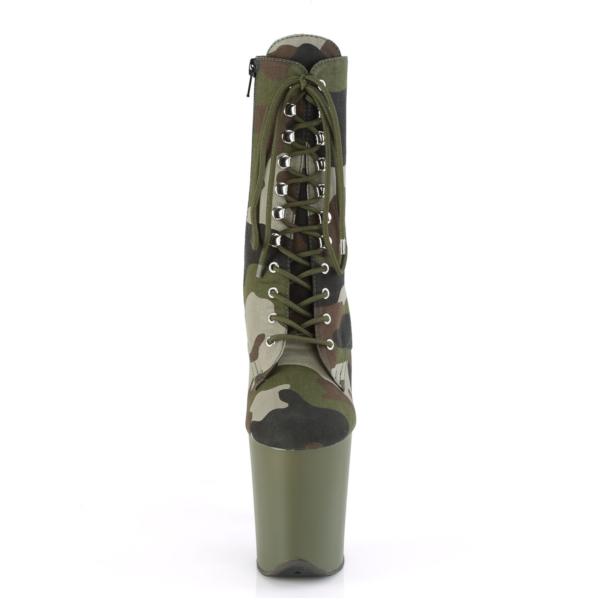 Pleaser FLAMINGO-1020CAMO Damen Stiefelette Grün Camouflage EU 35