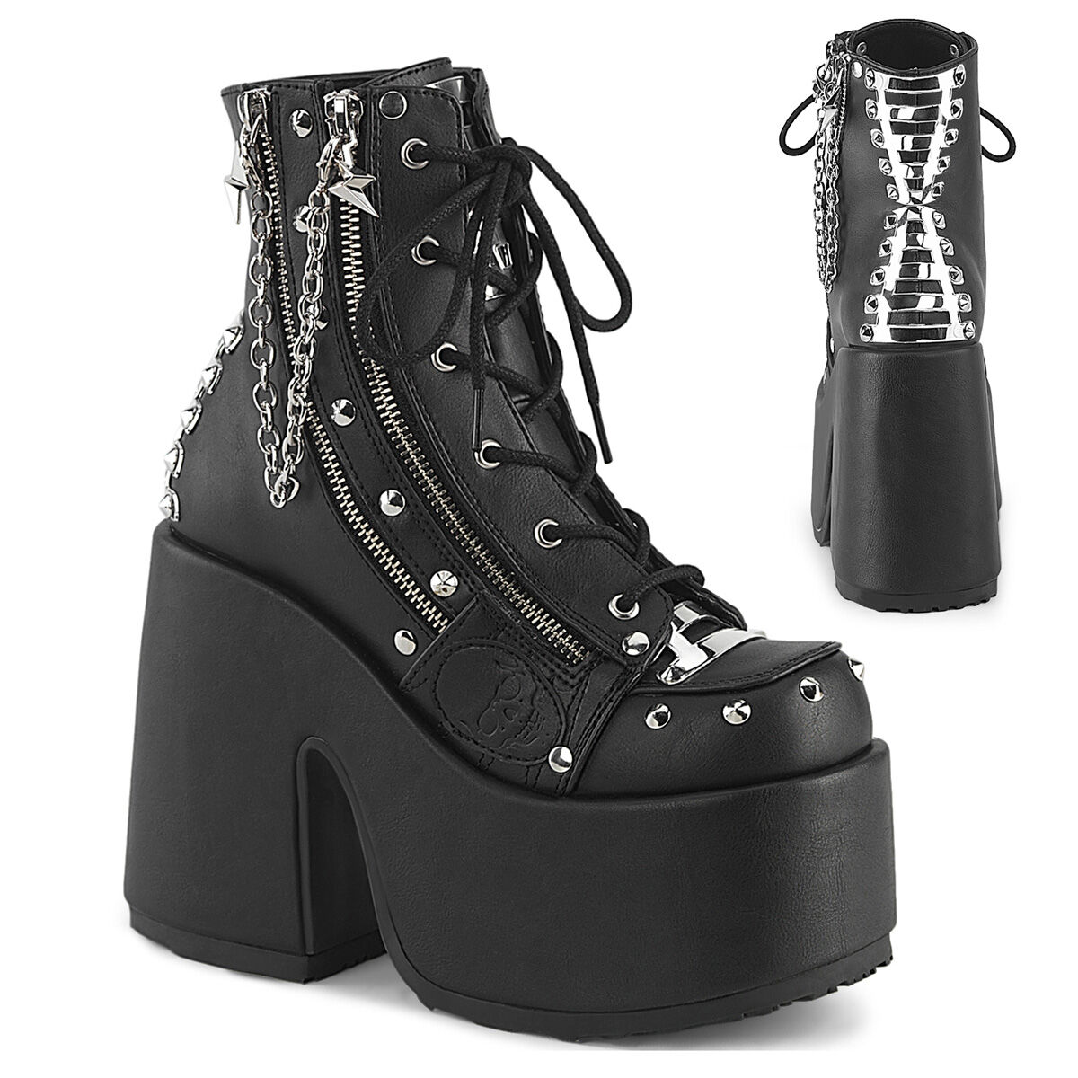 DemoniaCult CAMEL-208 Women's Ankle Boots Black EU 38