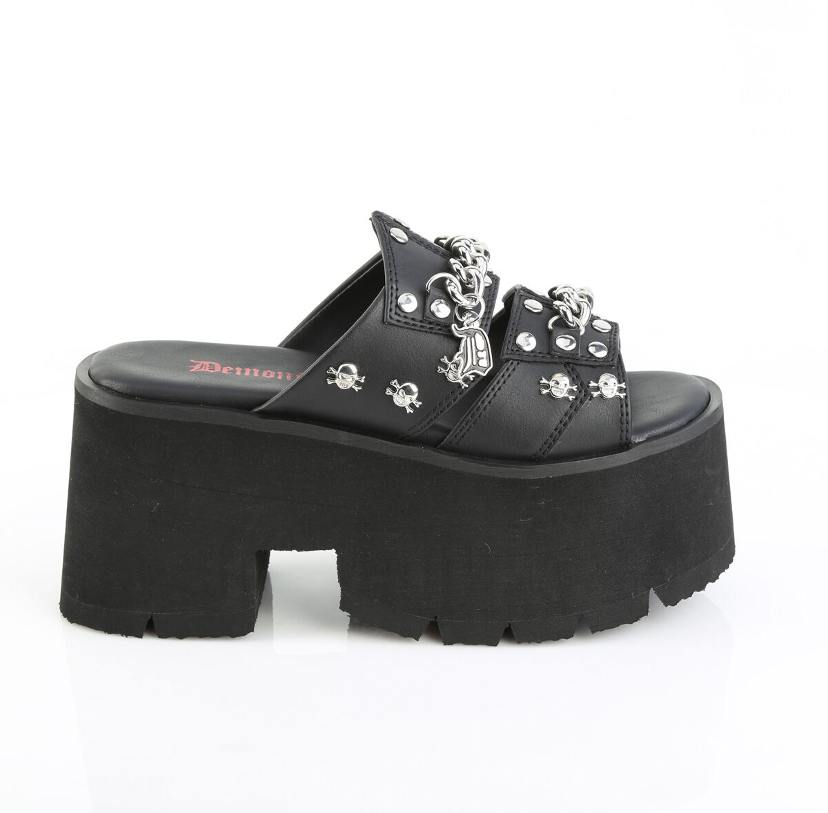 DemoniaCult ASHES-08 Sandalen Schwarz Vegan Leder EU 36