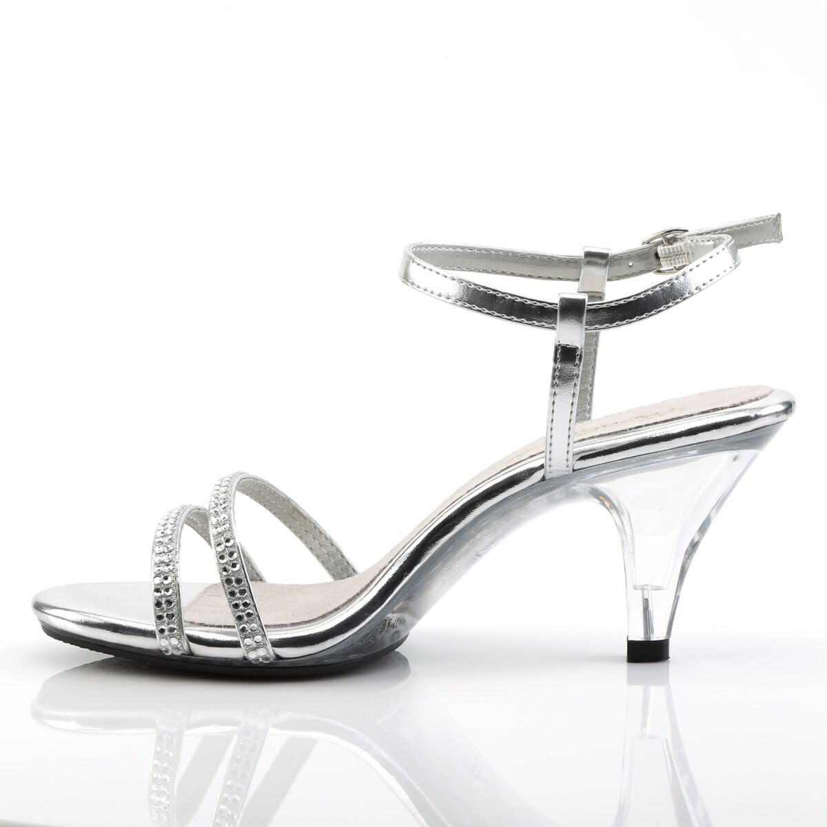 Fabulicious BELLE-316 Damen Sandale Silber  EU 44