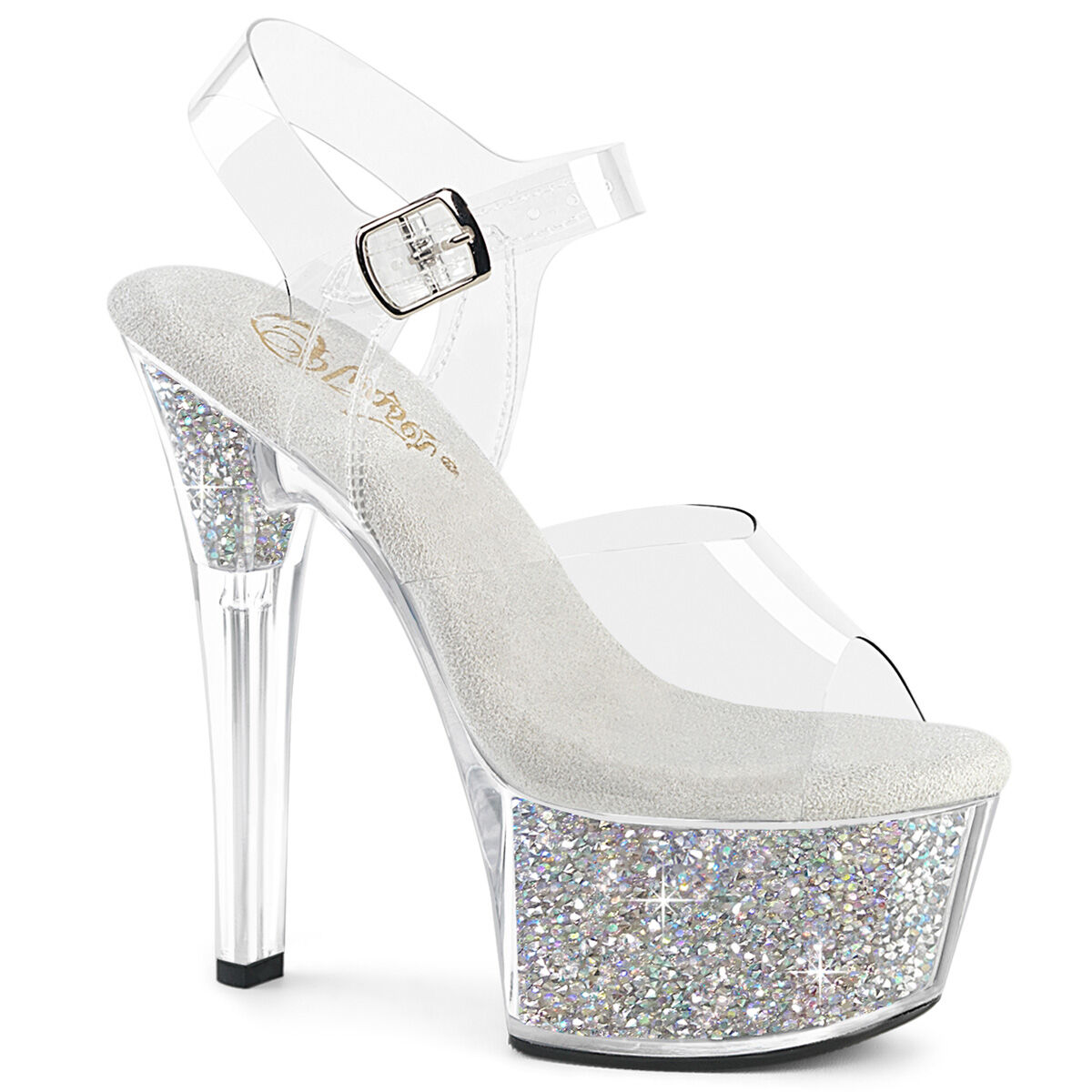 Pleaser ASPIRE-608RSI Damen Sandale Transparent  EU 36