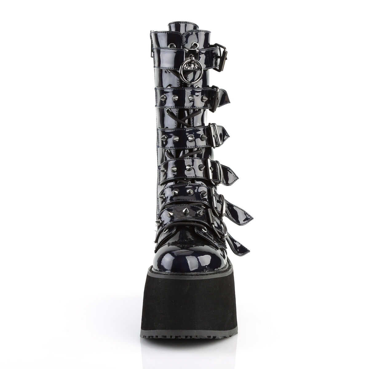 DemoniaCult DAMNED-225 Damen Stiefel Schwarz Holo EU 41