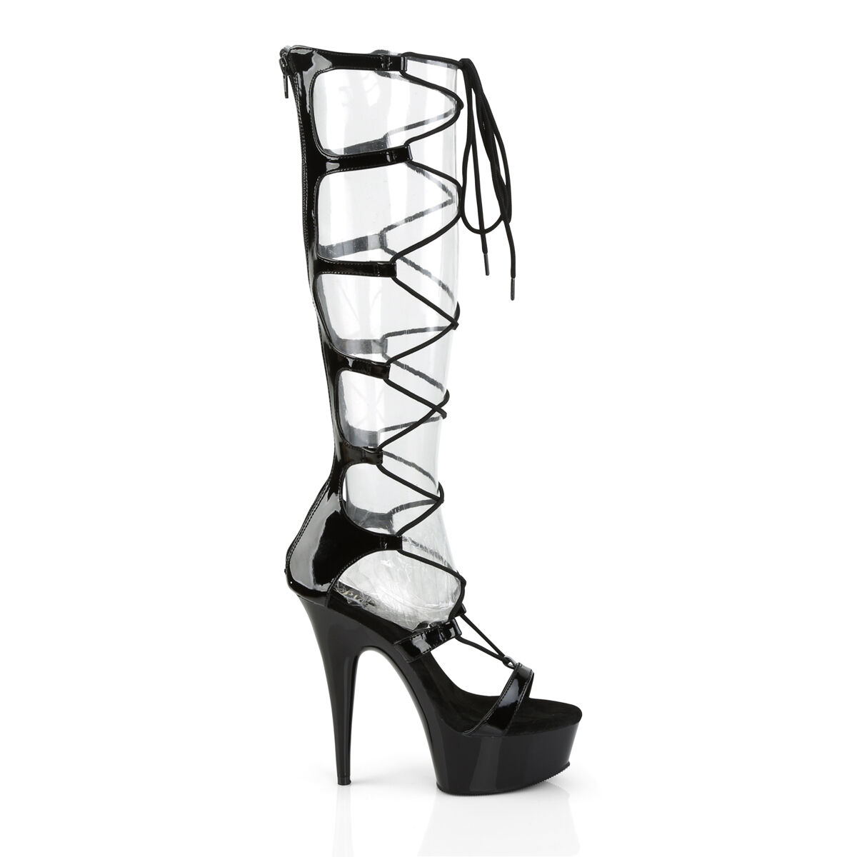 Pleaser DELIGHT-698 Damen Sandale Schwarz  EU 35