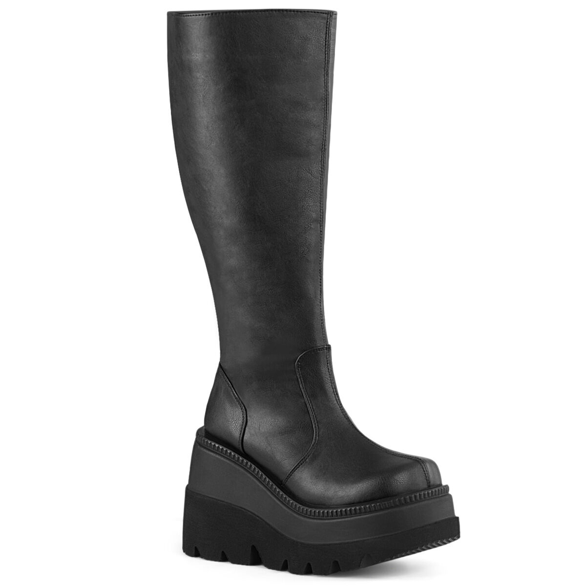 DemoniaCult SHAKER-100WC Damen Weitschaft Stiefel Schwarz