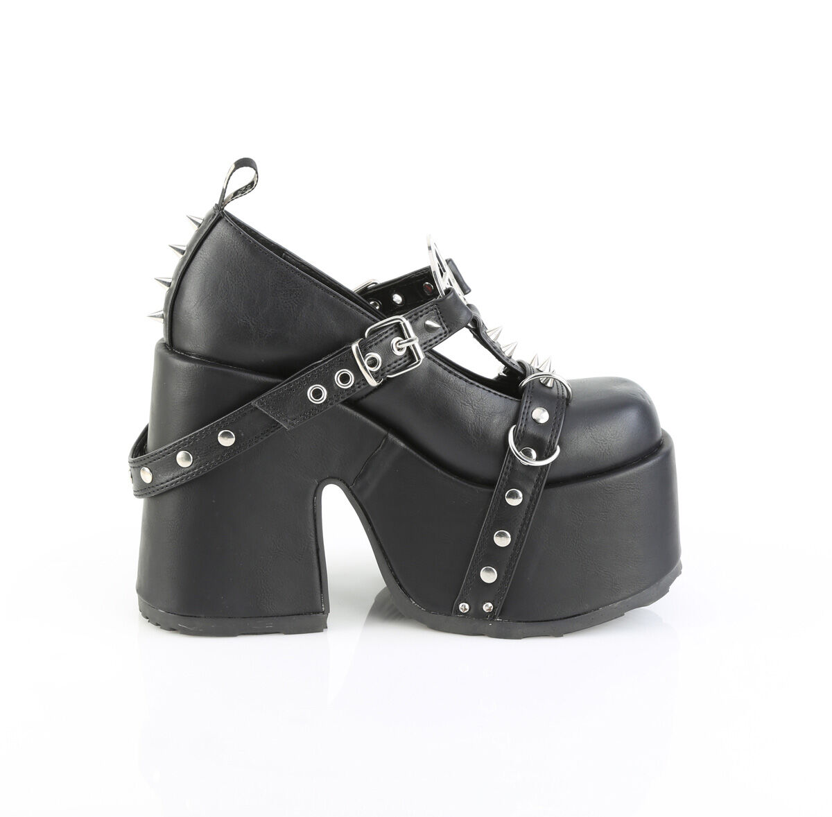 DemoniaCult CAMEL-33 Plateau Maryjane Schwarz Vegan Leder EU 36