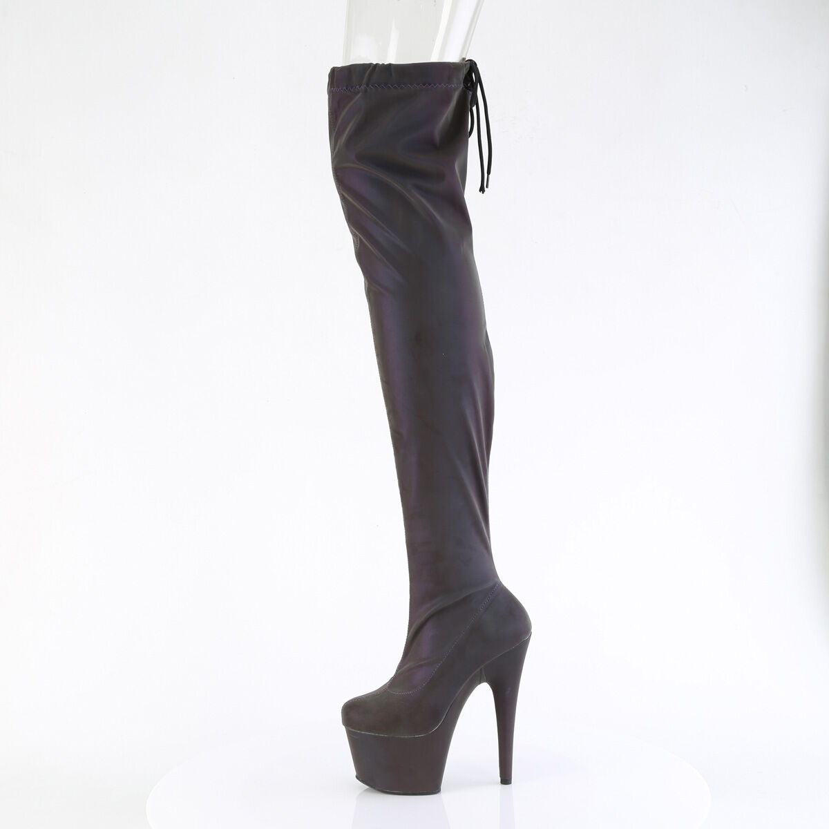 Pleaser ADORE-3008REFL Plateau Stiefel Stretch Grün Lila Reflexiv EU 35