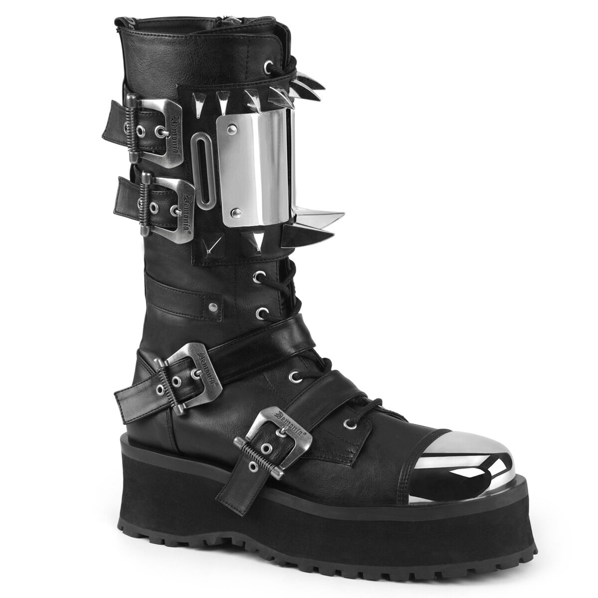 DemoniaCult GRAVEDIGGER-250 Unisex Stiefel Schwarz  EU 36