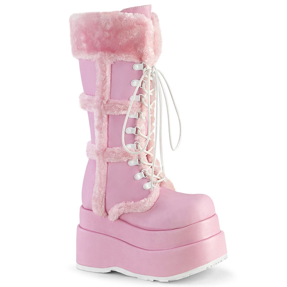 DemoniaCult BEAR-202 Damen Stiefel Rosa  EU 42