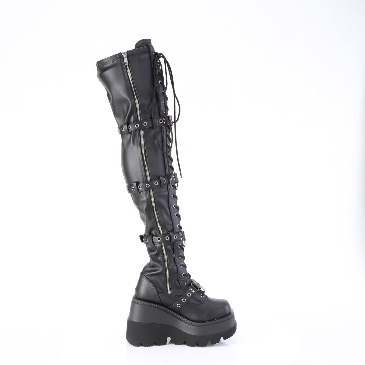 DemoniaCult SHAKER-420 Damen Stiefel Schwarz  EU 37