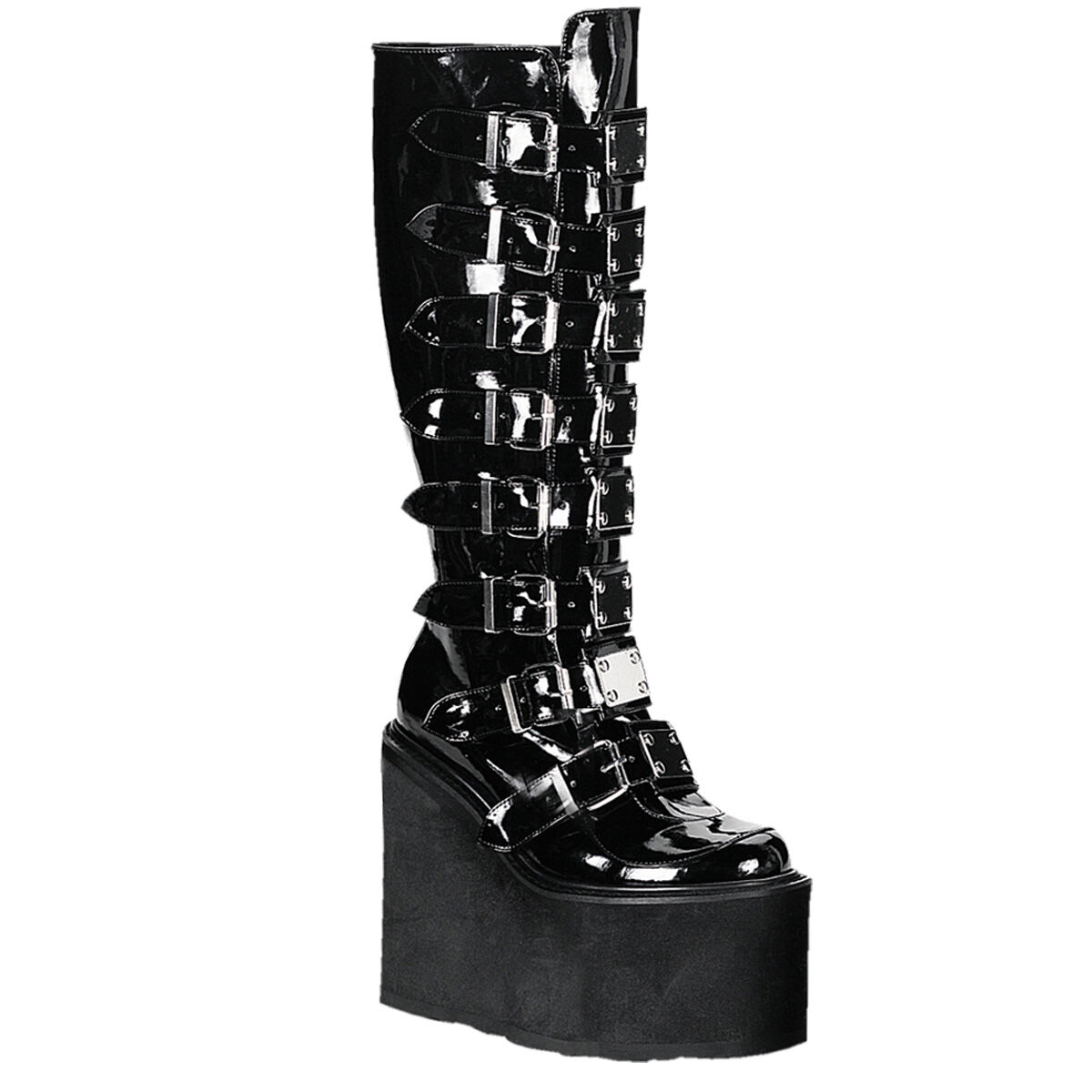 DemoniaCult SWING-815 Damen Stiefel Schwarz Lack EU 37