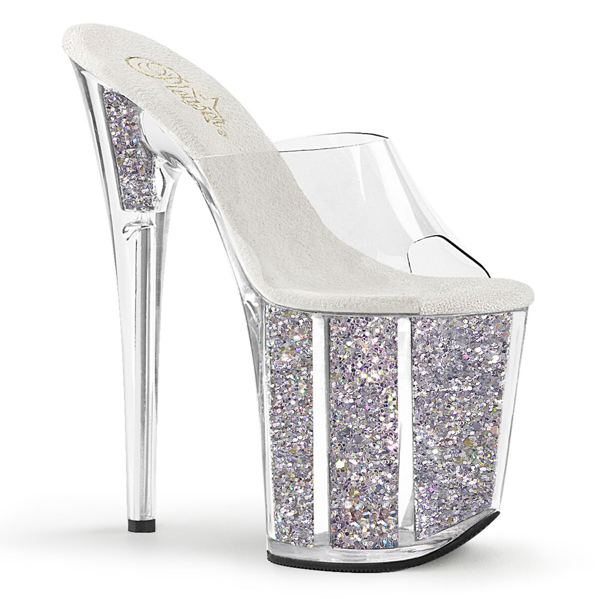 Pleaser FLAMINGO-801G Damen Slipper Transparent