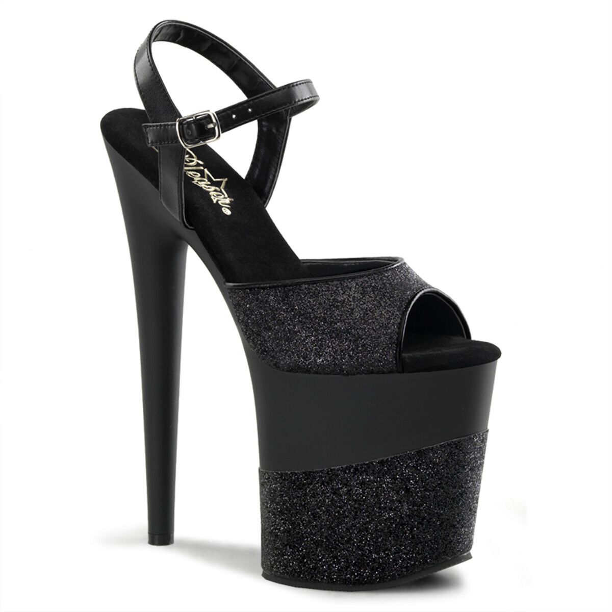 Pleaser FLAMINGO-809-2G Damen Sandale Schwarz  EU 40