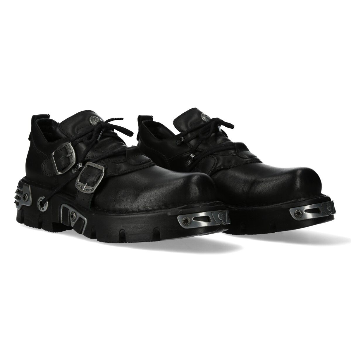 New Rock 994-C2 Halbschuhe Echtleder - Schwarz, Schuhe, Stiefel, Schwarz, Lederschuh, Schnürschuh