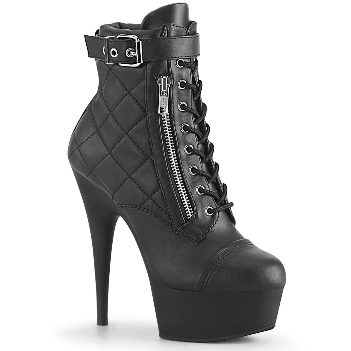 Pleaser DELIGHT-600-05 Damen Stiefelette Schwarz  EU 43