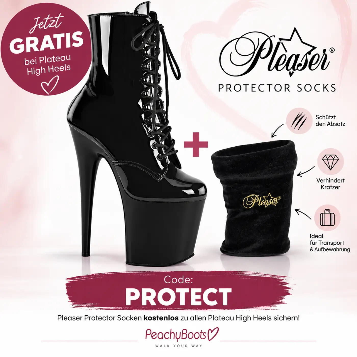 Pleaser ADORE-769UV Damen Sandale Pink  EU 36