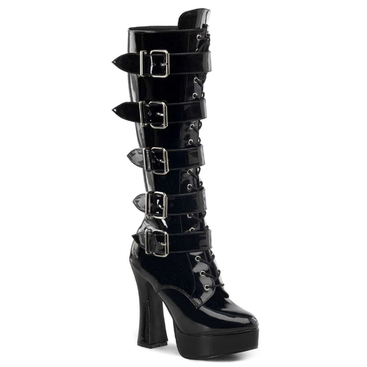 Pleaser ELECTRA-2042 Damen Stiefel Schwarz Lack EU 38