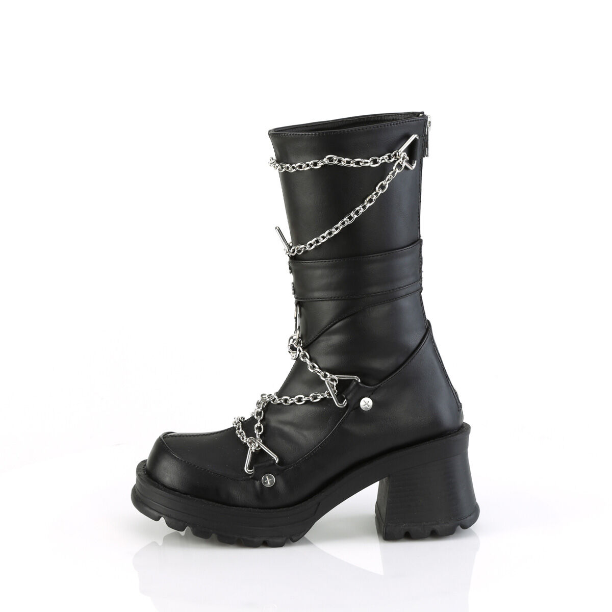 DemoniaCult BRATTY-120 Damen Stiefel Schwarz  EU 37