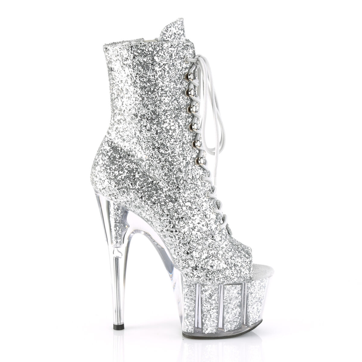 Pleaser ADORE-1021G Damen Stiefelette Silber  EU 41
