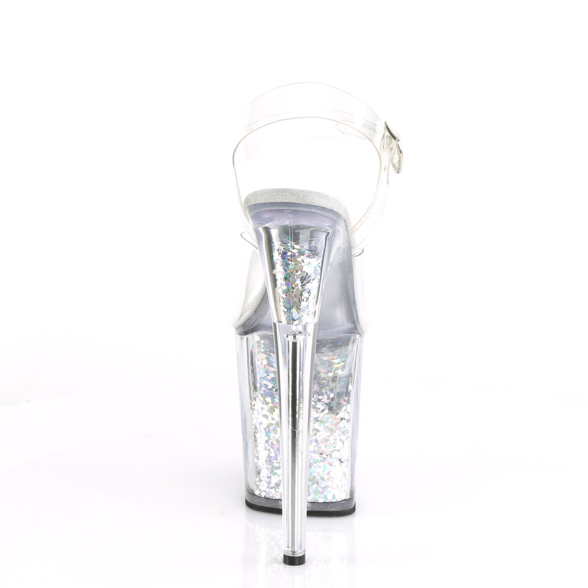 Pleaser FLAMINGO-808GF Damen Sandale Transparent  EU 36