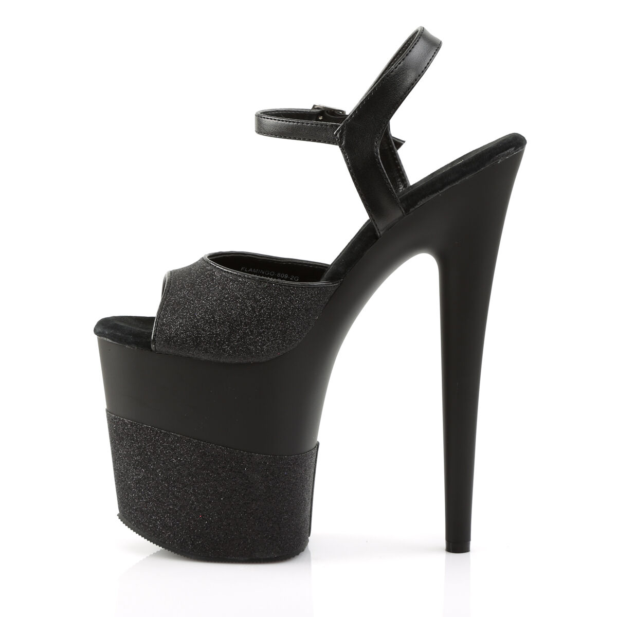 Pleaser FLAMINGO-809-2G Damen Sandale Schwarz  EU 40