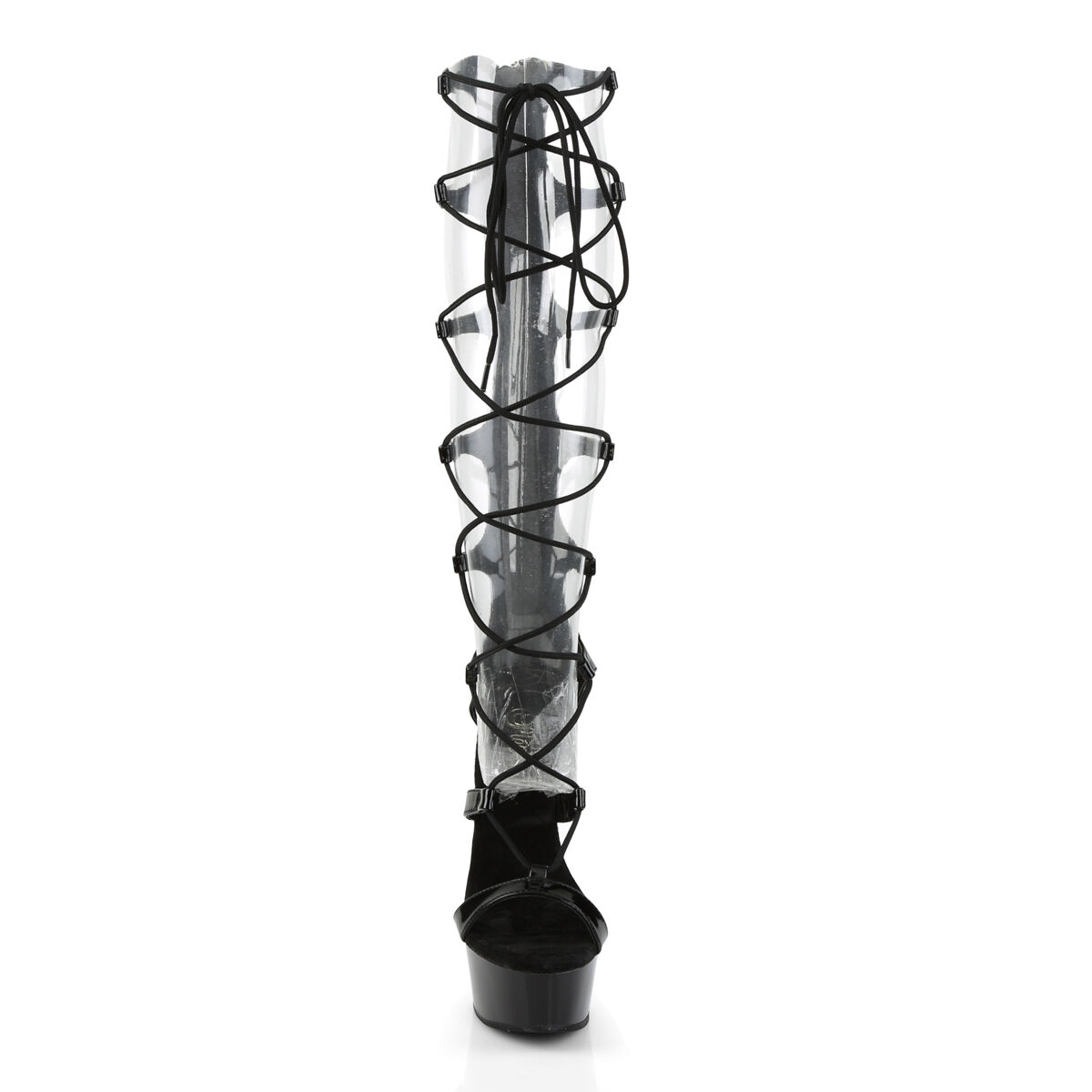 Pleaser DELIGHT-698 Damen Sandale Schwarz  EU 35