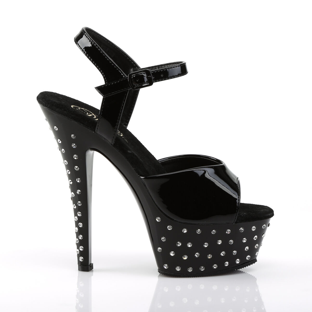 Pleaser STARDUST-609 Damen Sandale Schwarz  EU 36